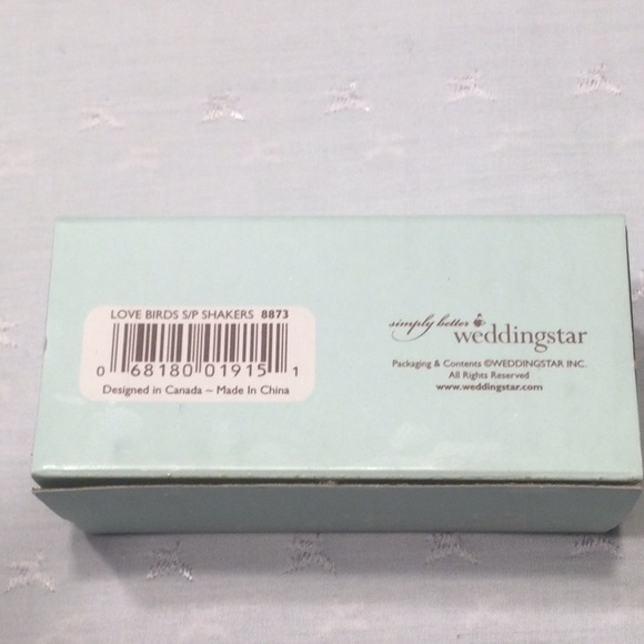 Porcelain Bird Salt & Pepper Shakers Love, Rest, Dream, Nest - Picture 3 of 3